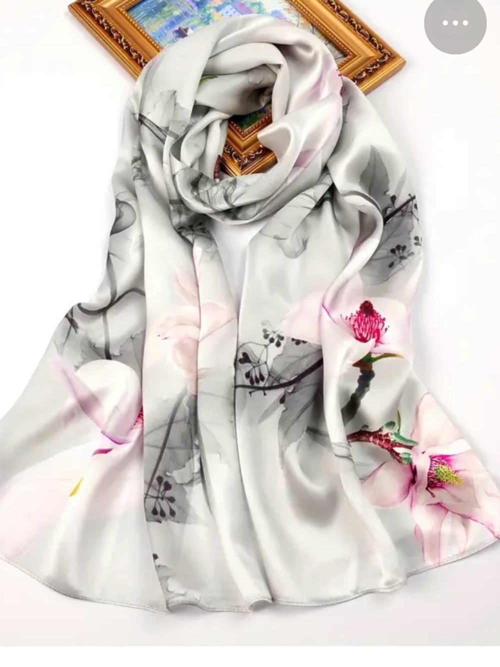 100% silk scarf shawl wrap